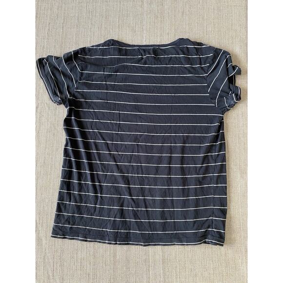 THINKING MU Organic cotton tee Black with White stripes T Shirt M - Picture 2 of 12